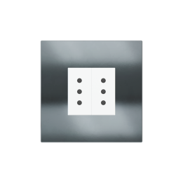 Square Plate Surface (71/20Venti) (98x98) 1 window (45x45) Metal HT Black