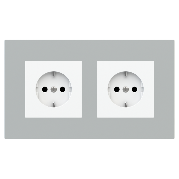 Rectangular Plate Surface (71/20Venti) (98x168) 2 windows (45x45)+(45x45) Fenix NTM Grey Ephesus
