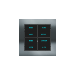 Square Plate Deep (FF/71/20Venti) (87x87) 1 window (60x60) Metal HT Black