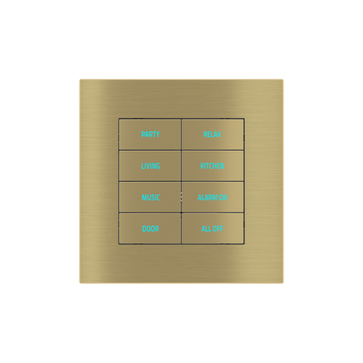 Square Plate Surface (71/20Venti) (98x98) 1 window (60x60) Metal Brass