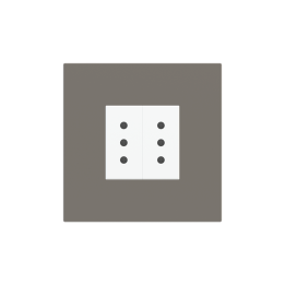 Square Plate Surface (71/20Venti) (98x98) 1 window (45x45) Fenix NTM Grey London