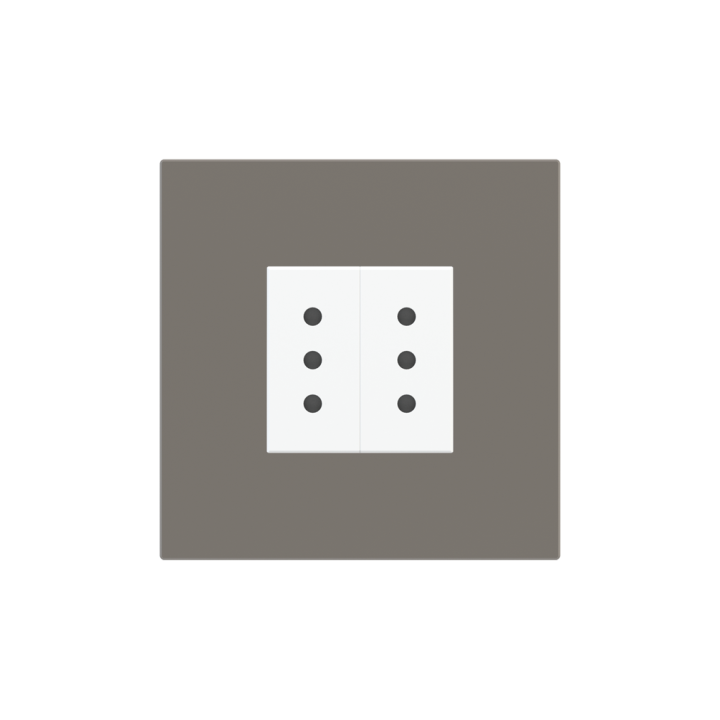 Square Plate Surface (71/20Venti) (98x98) 1 window (45x45) Fenix NTM Grey London