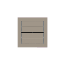 kit 1 rocker 71 serie horizontal rectangular (60X15) with symbols Fenix NTM Grey London