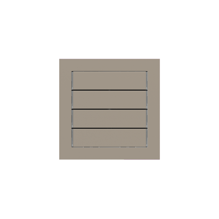kit 1 rocker 71 serie horizontal rectangular (60X15) with symbols Fenix NTM Grey London