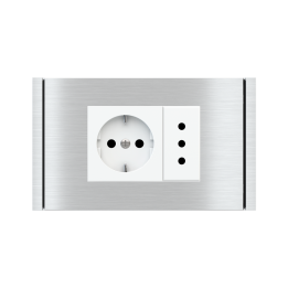 Rectangular Plate 71 (Form/Flank/NF) (80x121) 1 window (45x68) Metal Alluminium