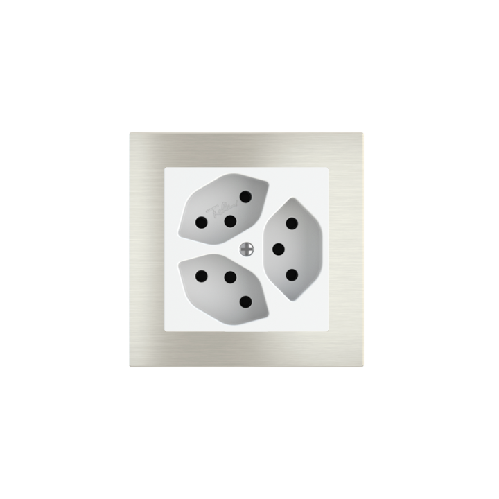 Square magnetic plate (60x60 mm window) Proxima series Metal Steel Brushed