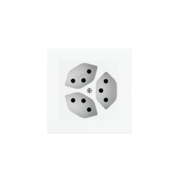 Square magnetic plate (60x60 mm window) Proxima series Metal Pure White