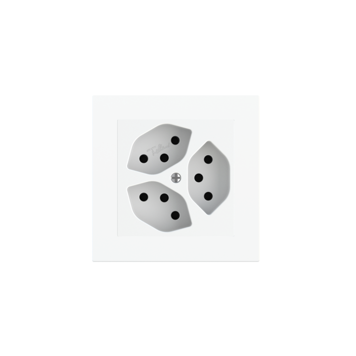 Square magnetic plate (60x60 mm window) Proxima series Metal Pure White