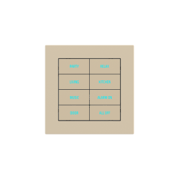Square Plate Deep (FF/71/20Venti) (87x87) 1 window (60x60) Fenix NTM Beige Luxor