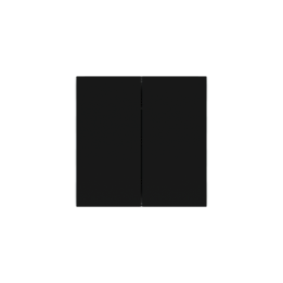 Rectangular vertical plastic rocker (2 pcs.) - for 2-fold pushbutton FF series - Black Plastic