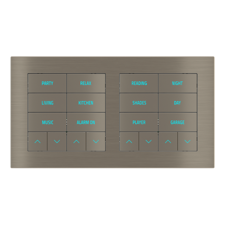Rectangular Plate Deep (FF/71/20Venti) (87x158) 2 windows (60x60)+(60x60) Metal Nickel
