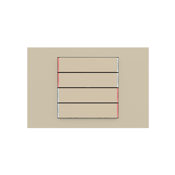 kit 4 rockers 71 serie horizontal rectangular (60X15) Fenix NTM Beige Luxor