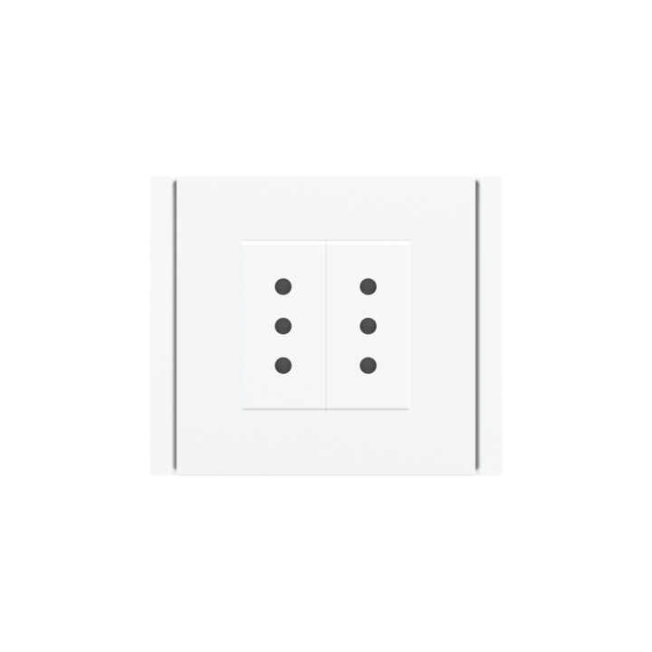 Square Plate 71 (Form/Flank/NF) (80x80) 1 window (45x45) White Plastic