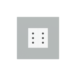 Square Plate Surface (71/20Venti) (98x98) 1 window (45x45) Fenix NTM Grey Ephesus