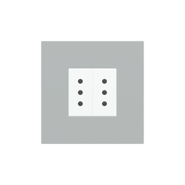 Square Plate Surface (71/20Venti) (98x98) 1 window (45x45) Fenix NTM Grey Ephesus