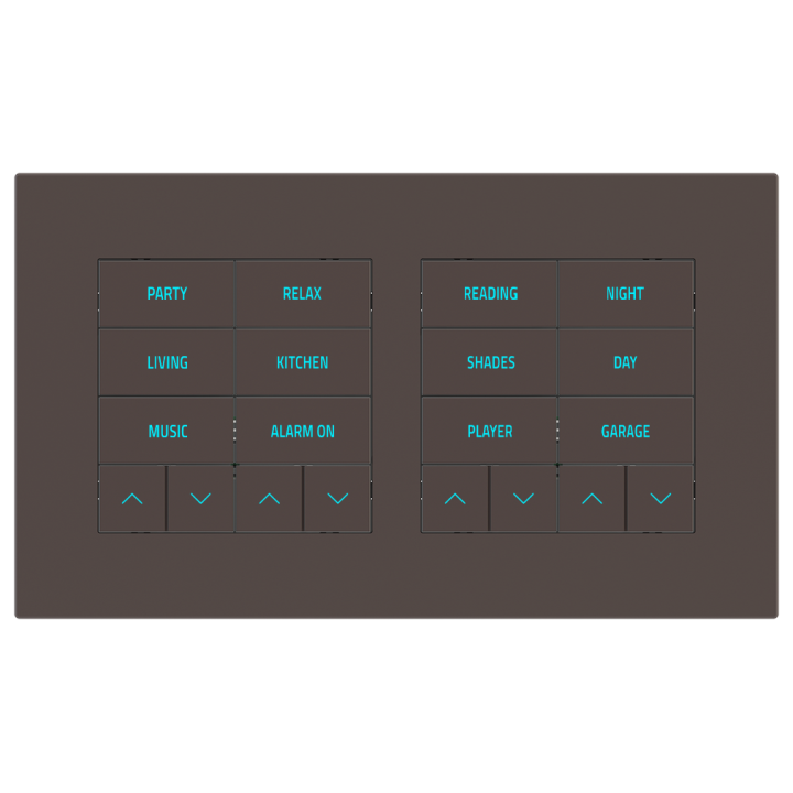 Rectangular Plate Surface (71/20Venti) (98x168) 2 windows (60x60)+(60x60) Fenix NTM Cocoa Orinoco