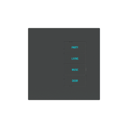 Square Plate Surface (20Venti) (98x98) 1 window (30x60) Fenix NTM Grey Bromine