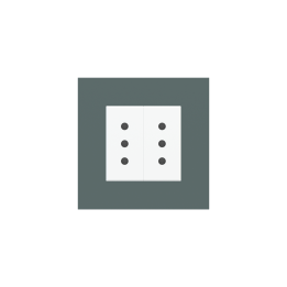 Square Plate 71 (Form/Flank/NF) (80x80) 1 window (45x45) Fenix NTM Green Commodore