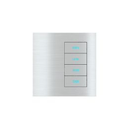 Square Plate Deep (20Venti) (87x87) 1 window (30x60) Metal Alluminium