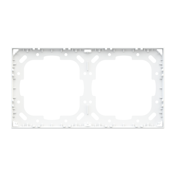 Mounting adapter for 1 double plate frameless mounting white color - NF version (Ekinex devices)