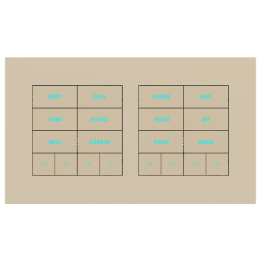 Rectangular Plate Surface (71/20Venti) (98x168) 2 windows (60x60)+(60x60) Fenix NTM Beige Luxor