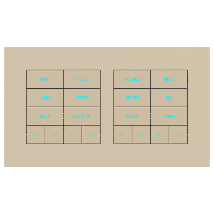Rectangular Plate Surface (71/20Venti) (98x168) 2 windows (60x60)+(60x60) Fenix NTM Beige Luxor