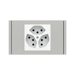 Rectangular Plate 71 (Form/Flank/NF) (80x121) 1 window (60x60) Silver Plastic