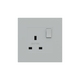 Square Painted Cover UK socket (55x55) Fenix NTM Grey Ephesus