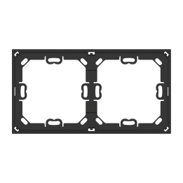 Mounting adapter for 1 double plate frameless mounting black color - NF version (1 piece)