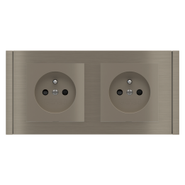 Ekinex накладка Form/Flank/NF 80x151 mm никель металл EK-P2P-GBR