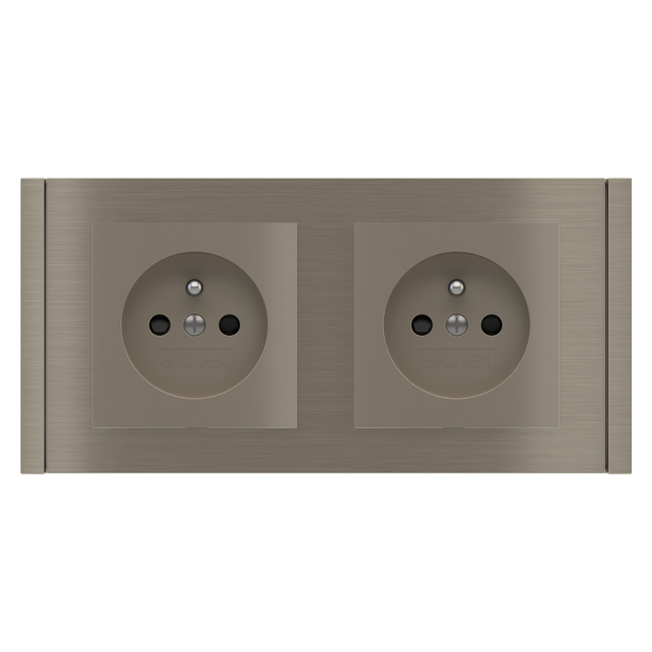 Ekinex накладка Form/Flank/NF 80x151 mm никель металл EK-P2P-GBR