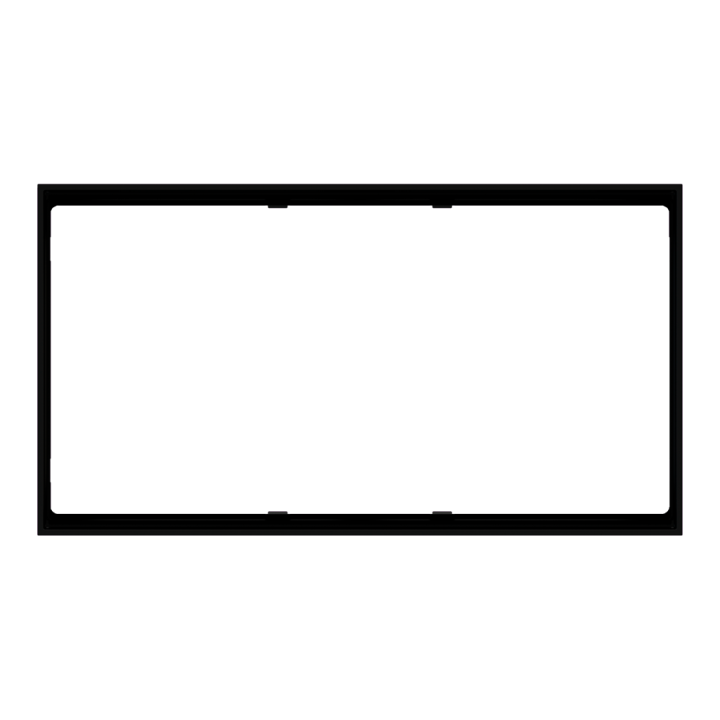 Rectangular Frame FF Form (86x157) 2 Windows Black Plastic