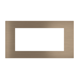 Rectangular magnetic plate (112x52 mm window) Proxima series Metal Dark Chocolate