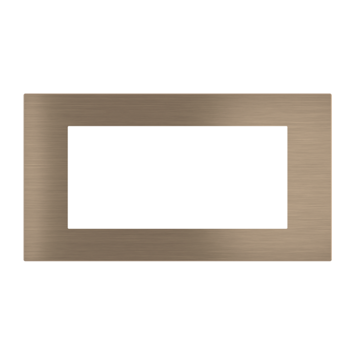 Rectangular magnetic plate (112x52 mm window) Proxima series Metal Dark Chocolate