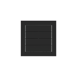 kit 1 rocker 71 serie horizontal rectangular (60X15) with symbols Fenix NTM Black Ingo