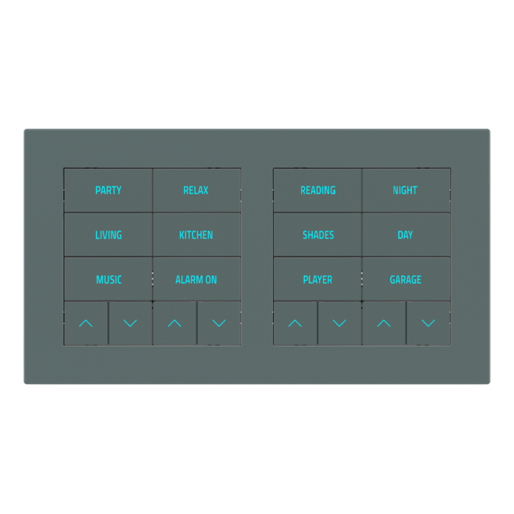 Rectangular Plate Deep (FF/71/20Venti) (87x158) 2 windows (60x60)+(60x60) Fenix NTM Green Commodore
