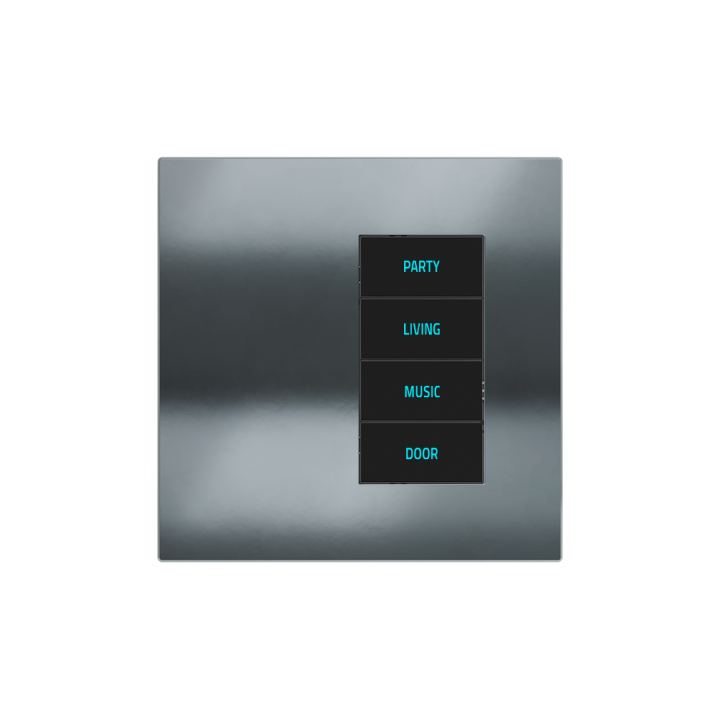Square Plate Surface (20Venti) (98x98) 1 window (30x60) Metal HT Black