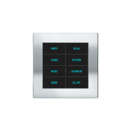 Square Plate Deep (FF/71/20Venti) (87x87) 1 window (60x60) Metal HT Chrom
