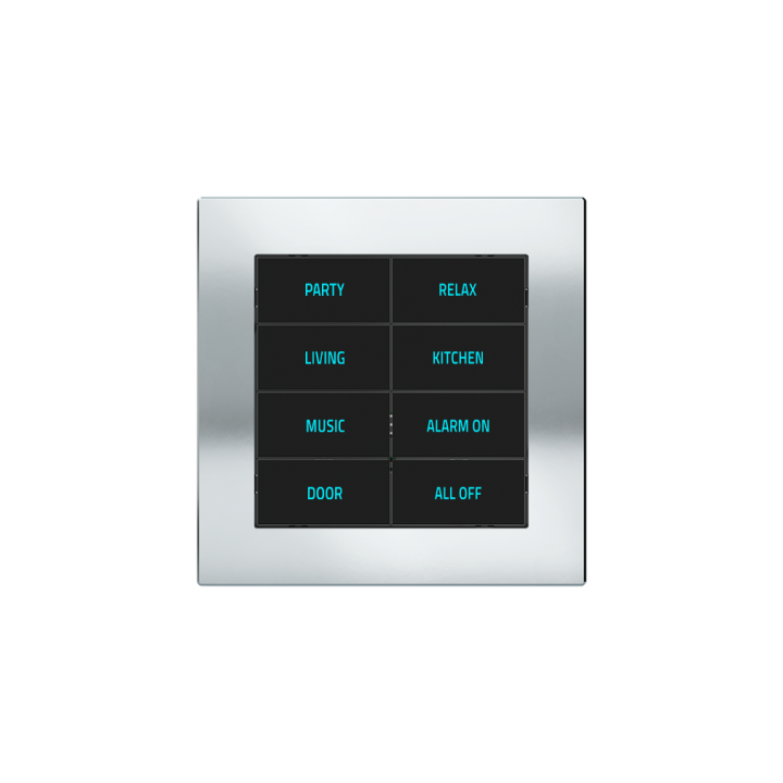 Square Plate Deep (FF/71/20Venti) (87x87) 1 window (60x60) Metal HT Chrom
