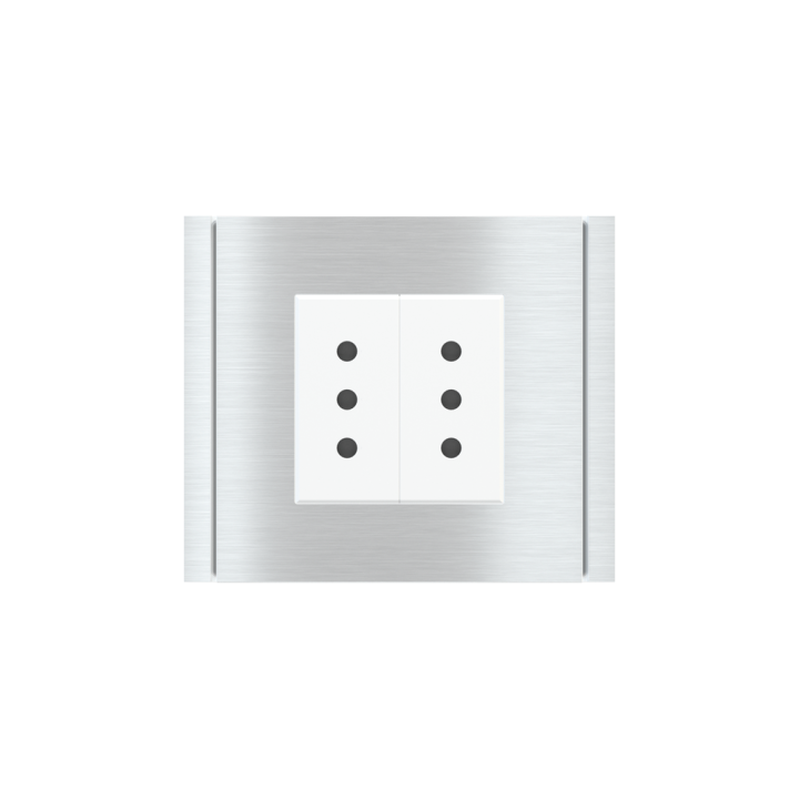 Square Plate 71 (Form/Flank/NF) (80x80) 1 window (45x45) Metal Alluminium