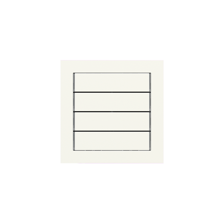 kit 1 rocker 71 serie horizontal rectangular (60X15) with symbols White Plastic