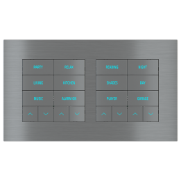 Rectangular Plate Surface (71/20Venti) (98x168) 2 windows (60x60)+(60x60) Metal Titanium