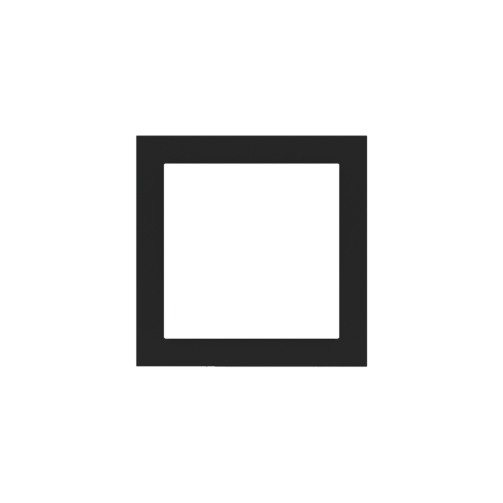 Square Plate 71 (Form/Flank/NF) (80x80) 1 window (60x60) Fenix NTM Black Ingo