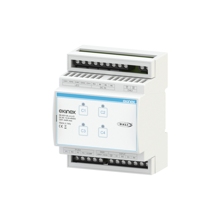 DALI dimmer 12/48 Vdc 4 channels