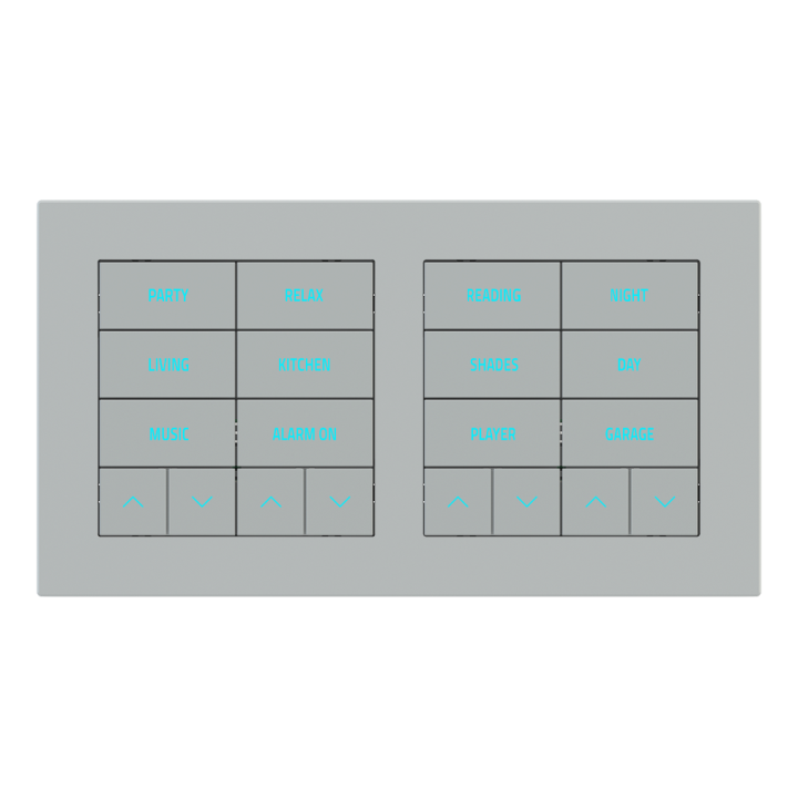 Rectangular Plate Deep (FF/71/20Venti) (87x158) 2 windows (60x60)+(60x60) Fenix NTM Grey Ephesus