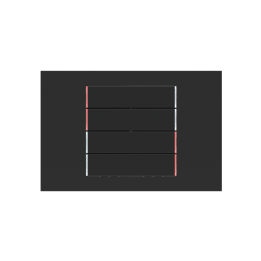 kit 4 rockers 71 serie horizontal rectangular (60X15) Fenix NTM Black Ingo