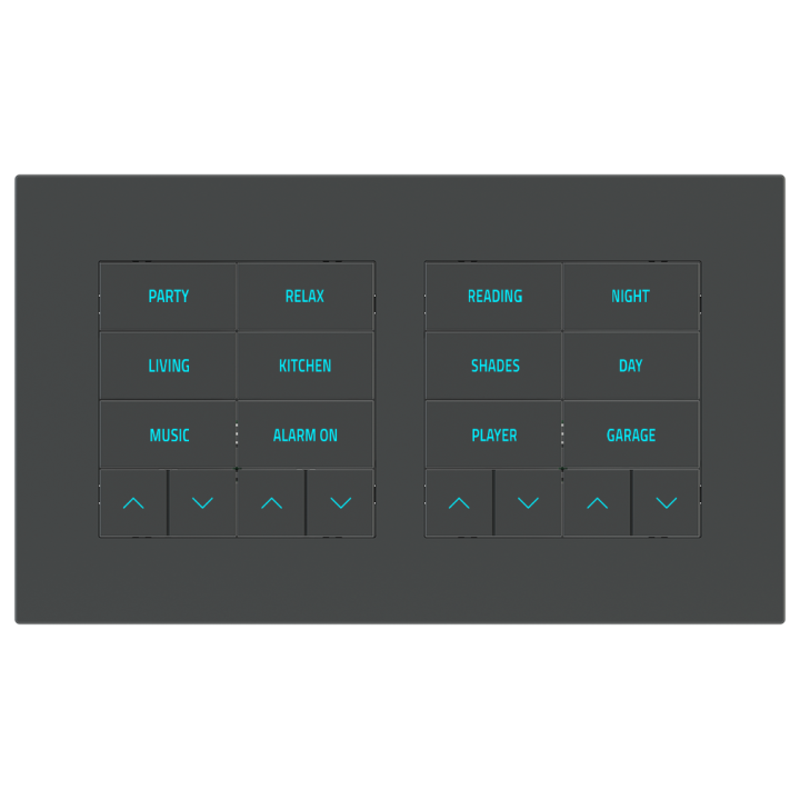 Rectangular Plate Surface (71/20Venti) (98x168) 2 windows (60x60)+(60x60) Fenix NTM Grey Bromine