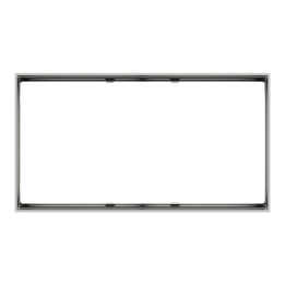 Rectangular Frame FF Form (86x157) 2 Windows Silver Plastic