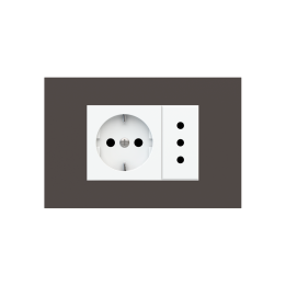 Rectangular Plate 71 (Form/Flank/NF) (80x121) 1 window (45x68) Fenix NTM Cocoa Orinoco