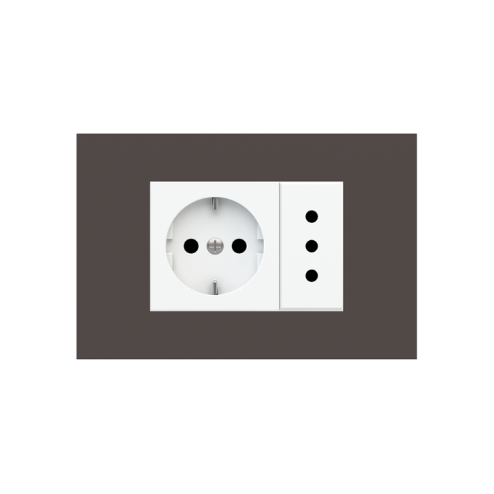 Rectangular Plate 71 (Form/Flank/NF) (80x121) 1 window (45x68) Fenix NTM Cocoa Orinoco